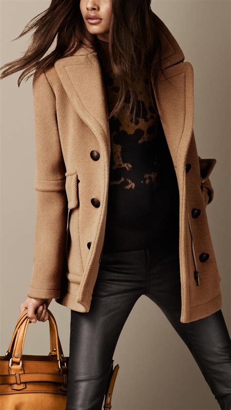 burberry pea coat vuntage|burberry camel wool coat men's.